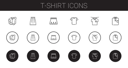 t-shirt icons set