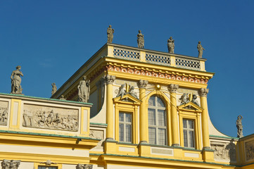 Royal Wilanow Palace in Warsaw, Poland. Europe.