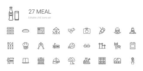 meal icons set