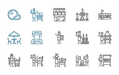 grill icons set