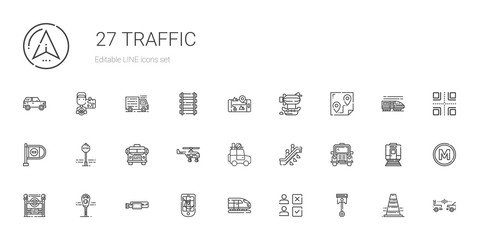 traffic icons set