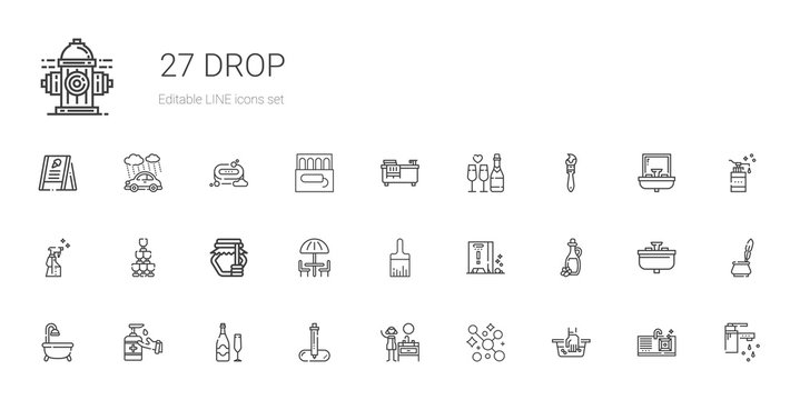 drop icons set