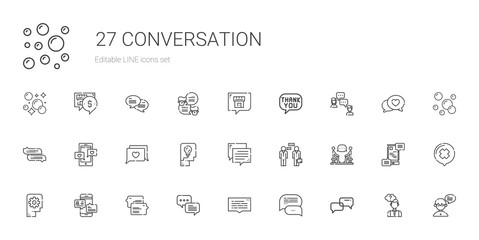 conversation icons set