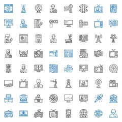 television icons set