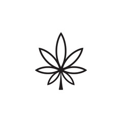 Cannabis marijuana hemp leaf logo