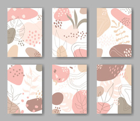 set of abstract cards