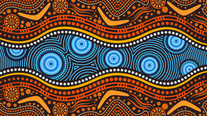 Illustration based on aboriginal style of background. © rashmisingh