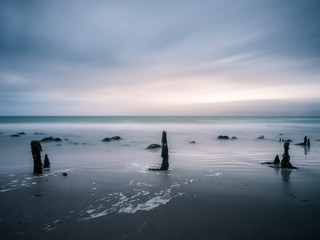 Long exposure at rossbeigh beach in county kerry ireland