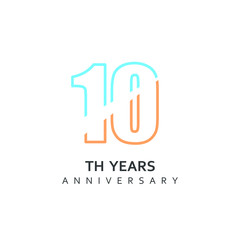 10 Year Anniversary Vector Template Design Illustration