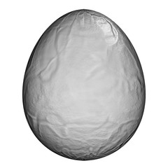 3d rendered illustration crumpled egg