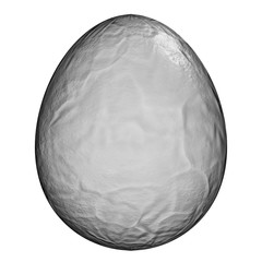 3d rendered illustration crumpled egg