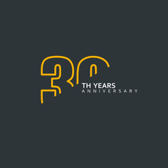 30 Year Anniversary Vector Template Design Illustration