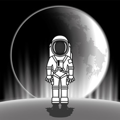 Astronaut Mond leuchtet strahlen © Guido