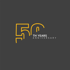 50 Year Anniversary Vector Template Design Illustration