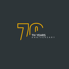 70 Year Anniversary Vector Template Design Illustration