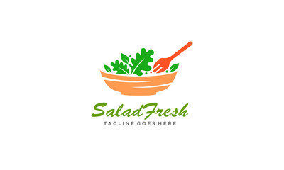 Salad - Healthy Food Vector Logo