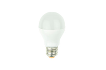 White LED bulb isolated on white background with clipping path.
