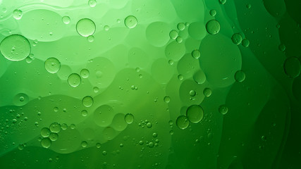 Abstract Green water bubbles background