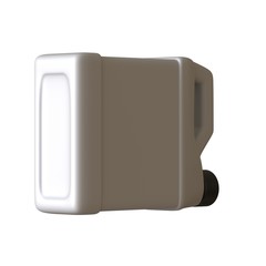 Lubricating oil bottle on white background. 3D rendering of excellent quality in high resolution. It can be enlarged and used as a background or texture.