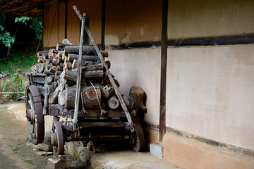 Seongeup Folk Village located in Jeju Island, South Korea.