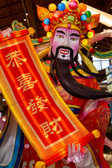 Chinese masks large statues in paper mache