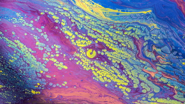 Color full Acrylic Pour Color Liquid marble abstract surfaces Design.