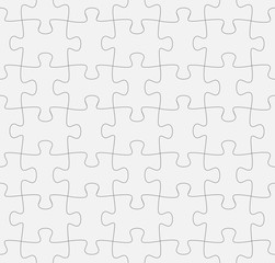 Fototapeta premium White pattern seamless blank jigsaw puzzle texture