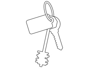 Key icon vector. Keys symbol flat design.