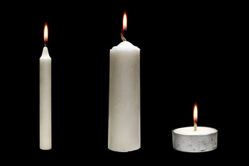 The row of candle variation for Halloween