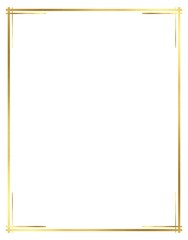Obraz premium Vector of Simple Gold Border with Lines