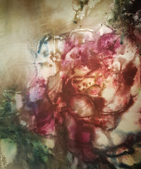 Waterpaint roses floral design on fabric background