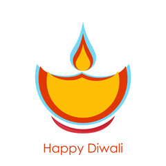 Diwali festival holiday design of Indian Rangoli and hanging diya - oil lamp. With background. Vector illustration.