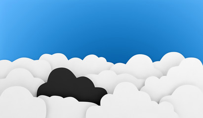 cloud background sky blue black different white empty