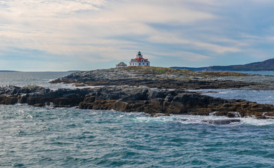 Rocks leading to Egg Rock Light