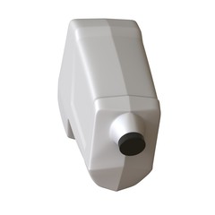 Lubricating oil bottle on white background. 3D rendering of excellent quality in high resolution. It can be enlarged and used as a background or texture.