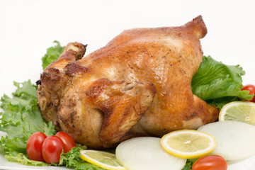 Grilled chicken options with white background.