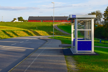 Rural bus stop.