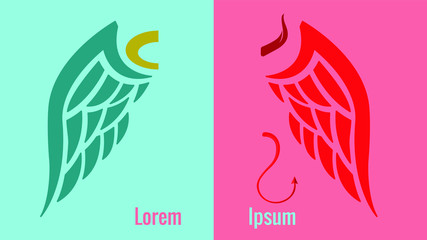Angel and Devil combination background