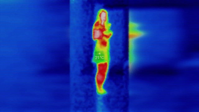 woman dancing IR Infrared Thermal image
