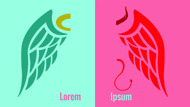 Angel and Devil combination background
