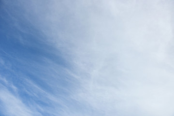 Blue sky white cloud white background. Beautiful sky and clouds in the afternoon.