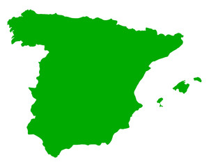 Fototapeta premium Karte von Spanien