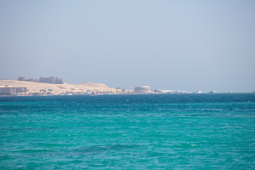 view of Egypt shore from the Red sea