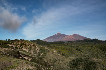 A beautiful view on Mount Teide which is a volcano on Tenerife in the Canary Islands, Spain. The...