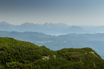 Mountain scenery in slovenian Alps