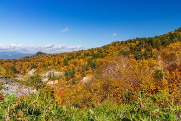 Towada Hachimantai National Park in early autumn