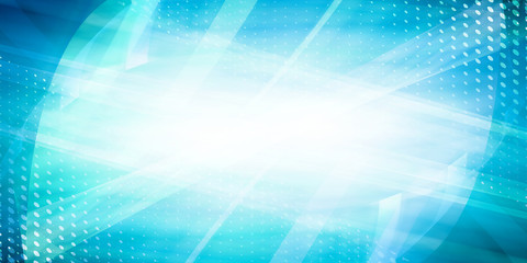 Obraz premium Light blue halftone pattern with white line motion backdrop wallpaper. Clean blue geometric background.