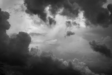 Black and white Clouds backdrop wallpaper. Cloud Storm background.