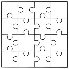 Puzzle template vector background