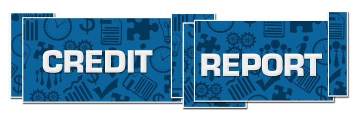 Credit Report Blue Textured Boxes 